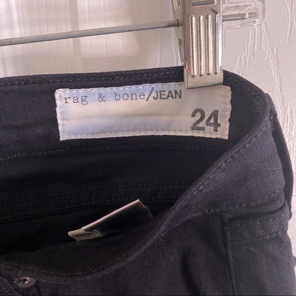 RAG & BONE ‘THE DRE’ BLACK SKINNY JEAN SIZE 24 - Picture 7 of 9